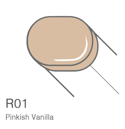 Маркер с кистью Copic Sketch R01 Pinkish Vanilla / Розовая Ваниль поштучно за 899 руб. купить в Россия.