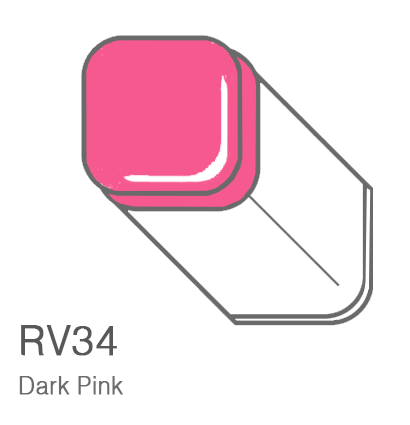 Маркер Copic RV34 Dark Pink / Розовый Темный поштучно за 1 027 руб. купить в Россия.