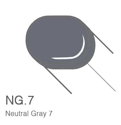 Маркер с кистью Copic Sketch N7 Neutral Gray / Нейтральный Серый 7 поштучно за 899 руб. купить в Россия.