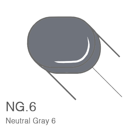 Маркер с кистью Copic Sketch N6 Neutral Gray / Нейтральный Серый 6 поштучно за 899 руб. купить в Россия.