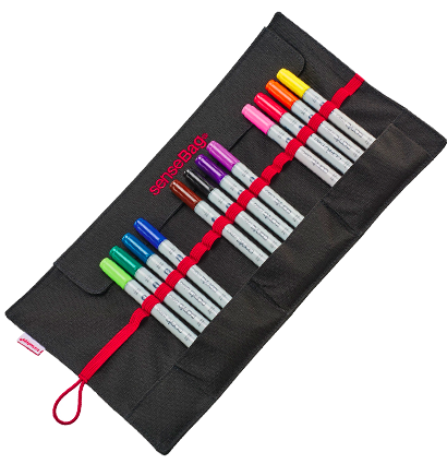 Пенал свиток для 18 маркеров Copic SenseBag тканевый чёрный за 722 руб. купить в Россия.