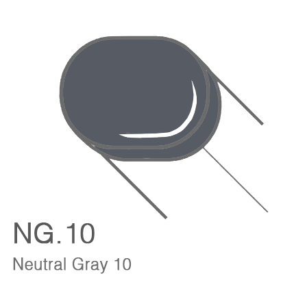 Маркер с кистью Copic Sketch N10 Neutral Gray / Нейтральный Серый 10 поштучно за 899 руб. купить в Россия.