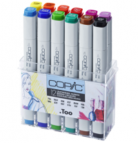 Copic Classic 12 Bright набор маркеров в кейсе, яркие цвета