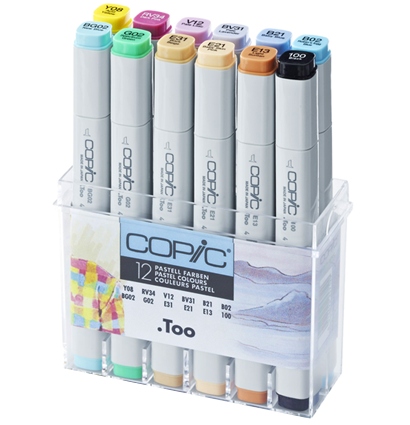 Copic Classic 12 Pastel набор маркеров в кейсе, пастельные цвета за 9 911 руб. купить в Россия.