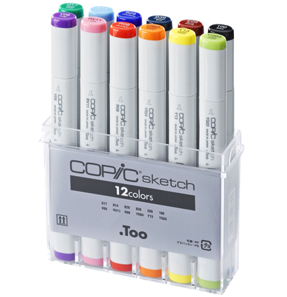 Copic Sketch 12 Basic набор маркеров с кистью в кейсе, базовые цвета за 10 571 руб. купить в Россия.