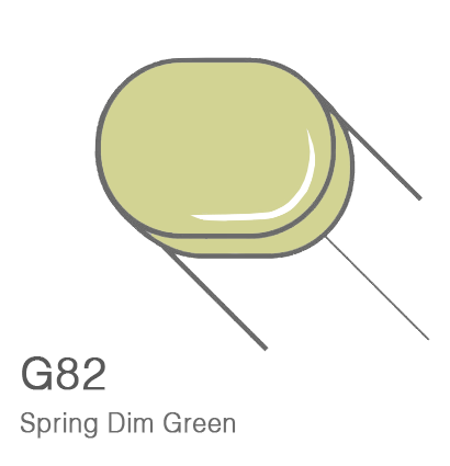 Маркер с кистью Copic Sketch G82 Spring Dim Green / Зелёный весенний тусклый поштучно за 899 руб. купить в Россия.
