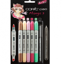 Copic Ciao Manga 3 Манга 5+1 набор маркеров и линер 0.3 мм