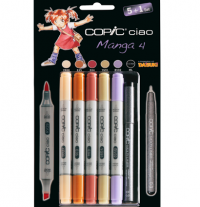 Copic Ciao Manga 4 Манга 5+1 набор маркеров и линер 0.3 мм