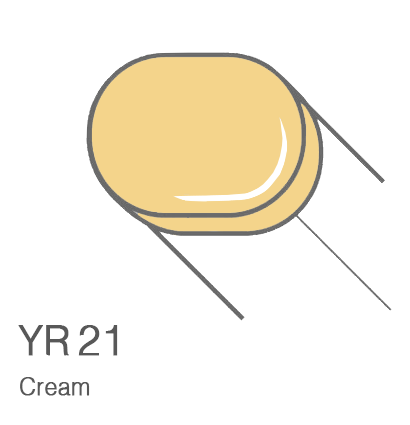 Маркер с кистью Copic Sketch YR21 Cream / Кремовый поштучно за 899 руб. купить в Россия.
