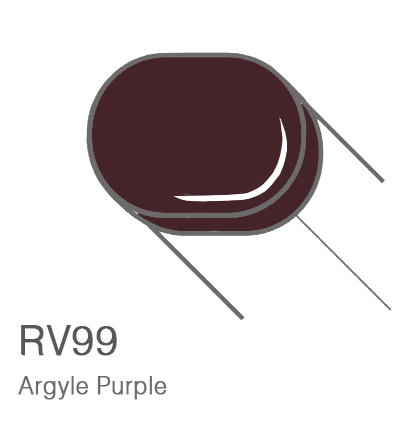 Маркер с кистью Copic Sketch RV99 Argyle Purple / Фиолетовый Аргайл поштучно за 899 руб. купить в Россия.