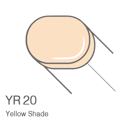 Маркер с кистью Copic Sketch YR20 Yellow Shade / Желтый оттенок поштучно за 899 руб. купить в Россия.