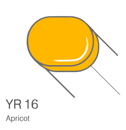 Маркер с кистью Copic Sketch YR16 Apricot / Абрикосовый поштучно за 899 руб. купить в Россия.