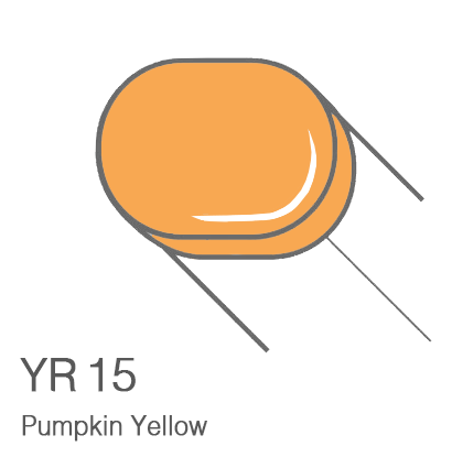 Маркер с кистью Copic Sketch YR15 Pumpkin Yellow / Тыквенный Желтый поштучно за 899 руб. купить в Россия.