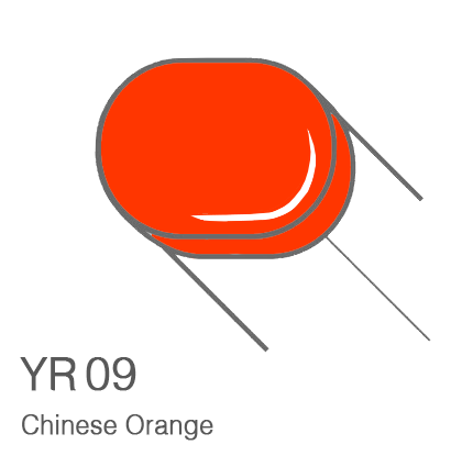 Маркер с кистью Copic Sketch YR09 Chinese Orange / Китайский Оранжевый поштучно за 899 руб. купить в Россия.