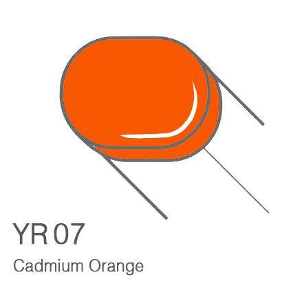 Маркер с кистью Copic Sketch YR07 Cadmium Orange / Кадмий Оранжевый поштучно за 899 руб. купить в Россия.