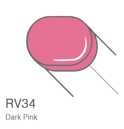 Маркер с кистью Copic Sketch RV34 Dark Pink / Розовый Темный поштучно за 899 руб. купить в Россия.
