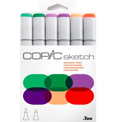 Copic Sketch 6 Secondary Tones набор маркеров с кистью за 4 339 руб. купить в Россия.