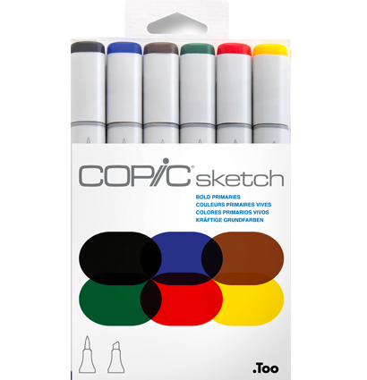 Copic Sketch 6 Bold Primaries набор маркеров с кистью за 4 339 руб. купить в Россия.