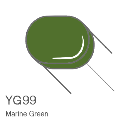 Маркер с кистью Copic Sketch YG99 Marine Green / Зеленый Морской поштучно за 899 руб. купить в Россия.
