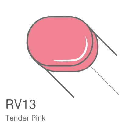 Маркер с кистью Copic Sketch RV13 Tender Pink / Нежный Розовый поштучно за 899 руб. купить в Россия.