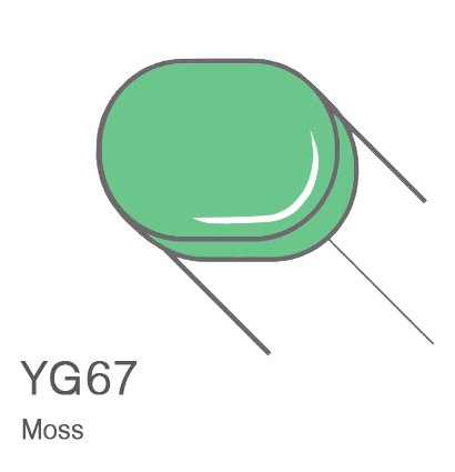 Маркер с кистью Copic Sketch YG67 Moss / Мох поштучно за 899 руб. купить в Россия.