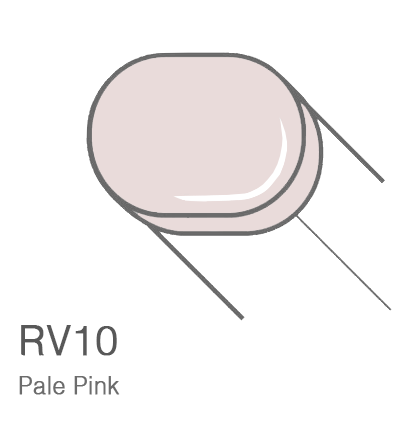 Маркер с кистью Copic Sketch RV10 Pale Pink / Бледный Розовый поштучно за 899 руб. купить в Россия.