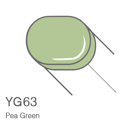 Маркер с кистью Copic Sketch YG63 Pea Green / Зеленый Горошек поштучно за 814 руб. купить в Россия.