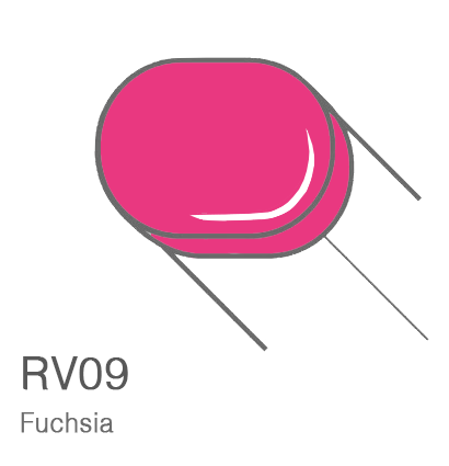 Маркер с кистью Copic Sketch RV09 Fuchsia / Фуксия поштучно за 899 руб. купить в Россия.