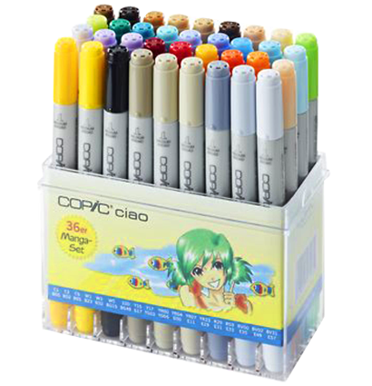 Copic Ciao 36 Manga набор маркеров с кистью в кейсе, манга цвета за 24 665 руб. купить в Россия.
