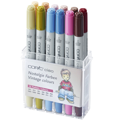 Copic Ciao 12 Nostalgie набор маркеров с кистью в кейсе, винтажные цвета за 6 263 руб. купить в Россия.