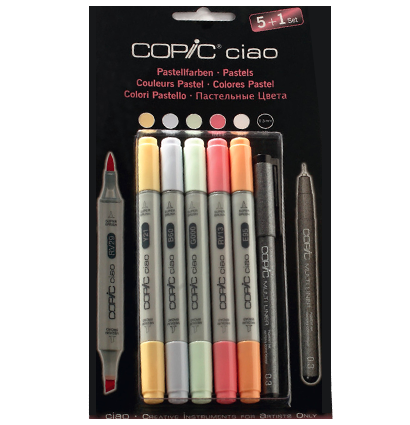 Copic Ciao Pastel 6 набор маркеров с кистью, пастельные цвета + линер за 3 254 руб. купить в Россия.