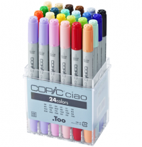 Copic Ciao 24 Basic набор маркеров с кистью в кейсе, базовые цвета