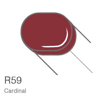 Маркер с кистью Copic Sketch R59 Cardinal / Кардинал поштучно за 899 руб. купить в Россия.