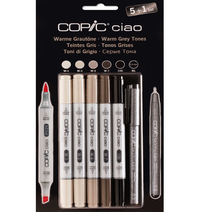 Copic Ciao 5+1 Warm Greys набор маркеров "Тёплые серые" за 3 742 руб. купить в Россия.