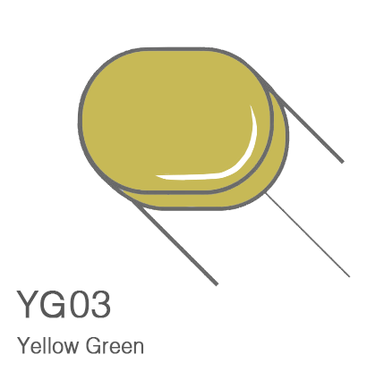 Маркер с кистью Copic Sketch YG03 Yellow Green / Желто Зеленый поштучно за 899 руб. купить в Россия.