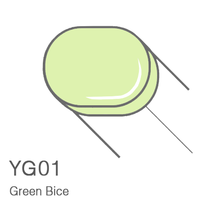 Маркер с кистью Copic Sketch YG01 Green Bice / Зеленый Бис поштучно за 899 руб. купить в Россия.