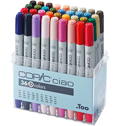 Copic Ciao Set 36 D набор маркеров с кистью в кейсе, вариант Д за 24 665 руб. купить в Россия.