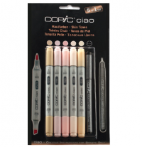 Copic Ciao Skin 6 набор маркеров с кистью, телесные цвета + линер