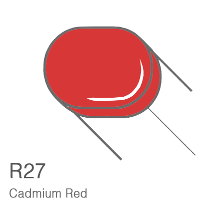 Маркер с кистью Copic Sketch R27 Cadmium Red / Кадмий Красный поштучно за 899 руб. купить в Россия.
