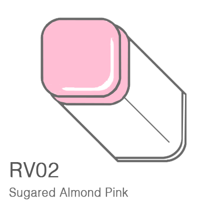 Маркер Copic RV02 Sugared Almond Pink / Сахарный Миндаль Розовый поштучно за 1 027 руб. купить в Россия.