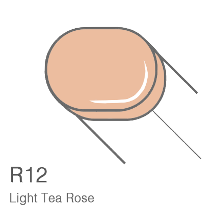 Маркер с кистью Copic Sketch R12 Light Tea Rose / Светлая Чайная Роза поштучно за 899 руб. купить в Россия.