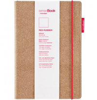 Блокнот SenseBook Red Rubber S на резинке с кожаной обложкой клетка А6 80 гм