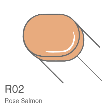 Маркер с кистью Copic Sketch R02 Rose Salmon / Розовый Лосось поштучно за 899 руб. купить в Россия.